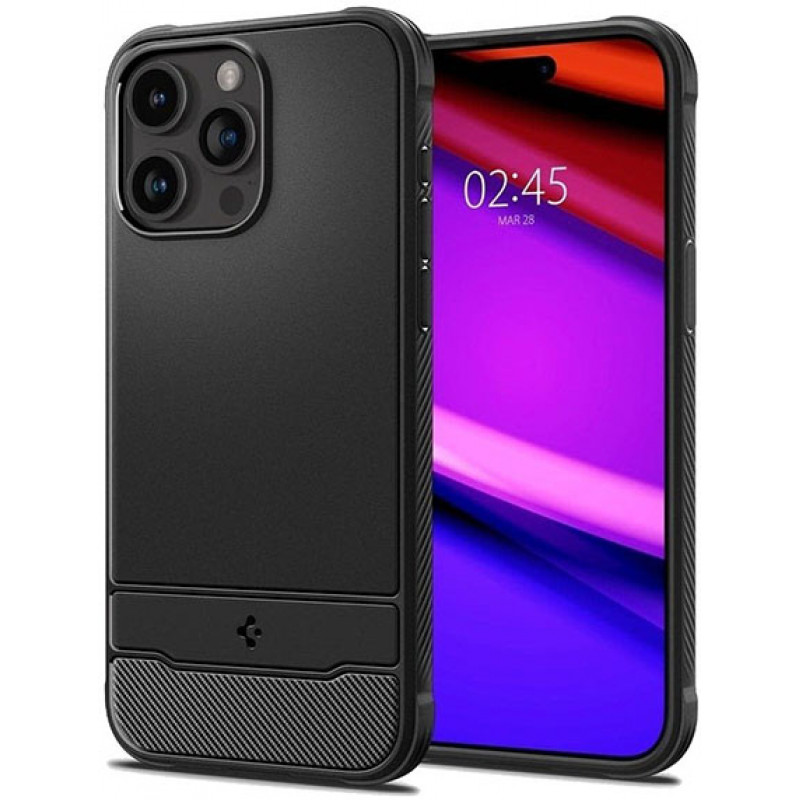 Чохол Spigen для Apple iPhone 15 Pro Max Rugged Armor MagFit, Matte Black