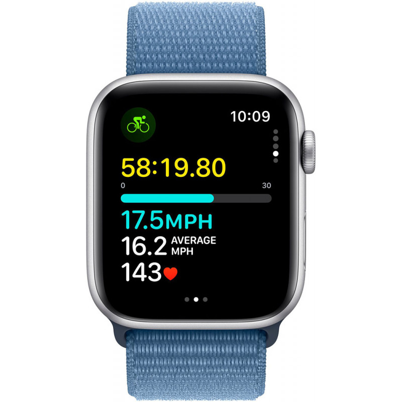 Смартгодинник Apple Watch SE GPS 44mm Silver Aluminium Case with Winter Blue Sport Loop