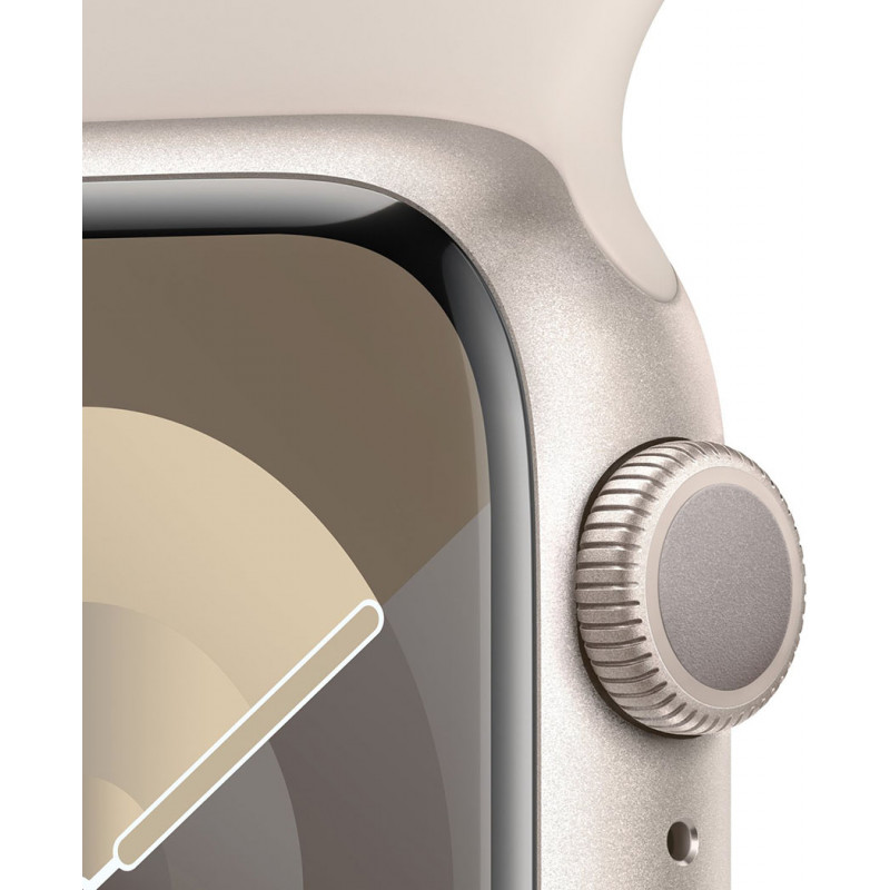 Смартгодинник Apple Watch Series 9 GPS 41mm Starlight Aluminium Case with Starlight Sport Band – S/M
