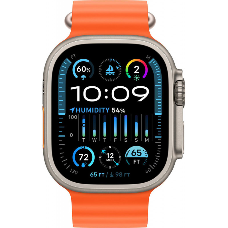 Смартгодинник Apple Watch Ultra 2 GPS + Cellular, 49mm Titanium Case with Orange Ocean Band