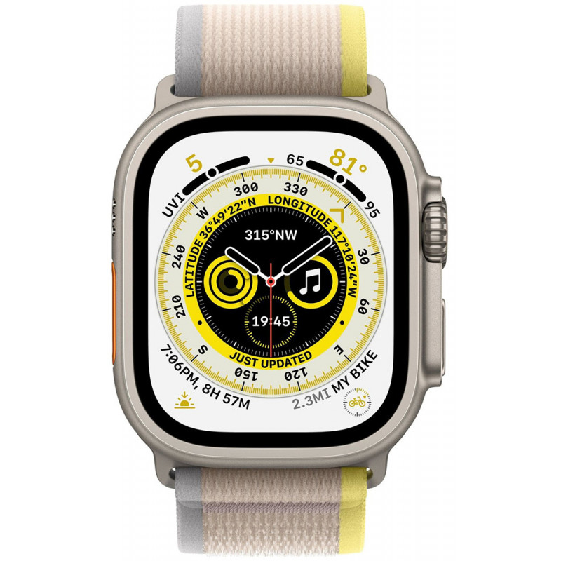 Смартгодинник Apple Watch Ultra GPS + Cellular 49mm Titanium Case with Yellow/Beige Trail Loop – M/L